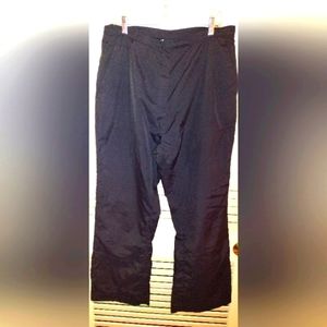 Lands End fleece lined polyester shell snow pants